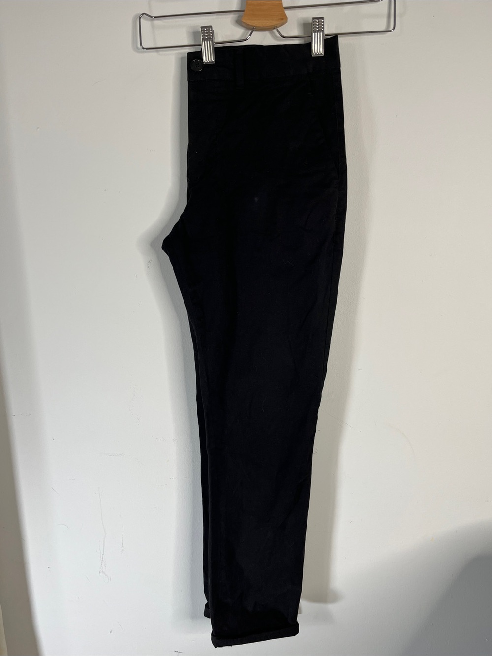 All Saints Black Park Chino Pants Men's 30 Button Fly Tapered